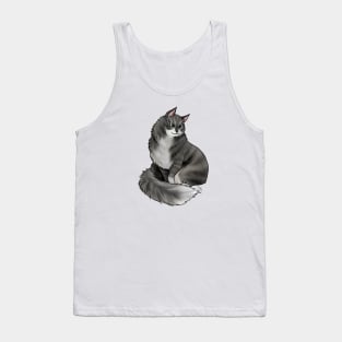 Cat - Siberian Cat - Gray Tabby Tank Top